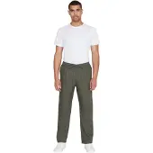 KnowledgeCotton Apparel Broek Men Fig Loose Linen Burned Olive-L