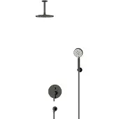 Maxaro Radius Regendouche Inbouw | Zwart chroom 20 cm Regendouche Eéngreeps