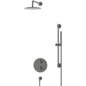 Maxaro Radius Regendouche Inbouw | Zwart metaal 25 cm Regendouche Thermostatisch