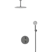 Maxaro Radius Regendouche Inbouw | Zwart metaal 30 cm Regendouche Thermostatisch