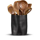 Dutchdeluxes Spatelpot Dented Crock Black Matt
