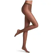 Falke Pure Matt eenkleurig materiaal transparant 20 DEN panty dames bruin - maat S