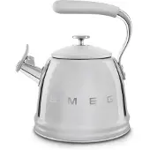 Smeg Waterkoker WKF01SS met fluitje Zilver