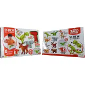 Schmidt 3D schroefpuzzel met 8 wilde dieren Karton Puzzel