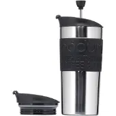 Bodum Travel Press Set met Extra Deksel Black RVS 350 ml