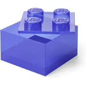 LEGO Paarse doorzichtige opbergdoos in de vorm van een steen