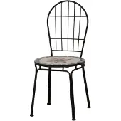 Gardamo Stella stapelbare stoel 40,5x42x95 cm keramiek staal/zwart 4 stuks