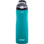 CONTIGO Ashland Chill drinkfles met rietje, grote BPA-vrije roestvrijstalen waterfles, thermosfles lekvrij, houdt dranken tot 24 uur koel; voor sport, fietsen, joggen, wandelen, 590 ml | Scuba