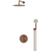 Maxaro Radius Regendouche Inbouw | Koper 30 cm Regendouche Thermostatisch