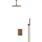 Maxaro Radius Regendouche Inbouw | Koper 30 cm Regendouche Thermostatisch