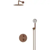 Maxaro Radius Regendouche Inbouw | Koper 25 cm Regendouche Thermostatisch