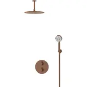 Maxaro Radius Regendouche Inbouw | Koper 30 cm Regendouche Thermostatisch