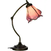 LumiLamp Tiffany tafellamp 26x19x50 cm hout kunststof