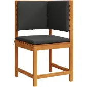 vidaXL - Tuinstoel - met - kussen - Bruin - 50 - x - 50 - x - 91cm - Massief - acaciahout
