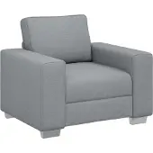 vidaXL Sofa Stoel Lichtgrijs 100 cm Stof