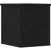 vidaXL Opslagdoos Zwart Eiken 30 x 35 x 35 cm Bewerkt hout