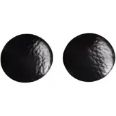 Charme Bijoux Allergievrij oorbellen- Zwart leer 1.5 cm