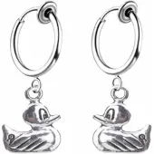 Charme Bijoux Klem oorbellen- eend- zilverkleur-geen gaatje-