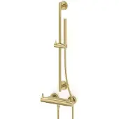 Maxaro Radius opbouw douchekranenset | Lichtgoud Thermostaatkraan met handdouche 1 stand