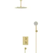 Maxaro Radius Regendouche Inbouw | Lichtgoud 30 cm Regendouche Thermostatisch