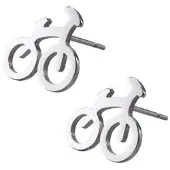 Charme Bijoux Fiets- oorbellen-RVS-