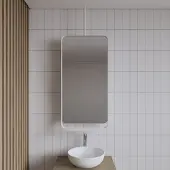 Gliss Design Astra badkamer spiegel mat wit 50x100 cm