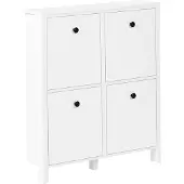 Beliani GIBSON - Schoenenkast 4 vakken - Wit - MDF