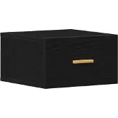 vidaXL Wandkastje voor Bed Zwart Eiken 35 x 35 x 20 cm Bewerkt hout