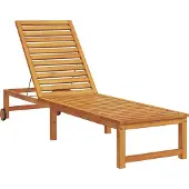 vidaXL Ligstoel Bruin 202 x 53 x 89 cm Massief Acacia Hout