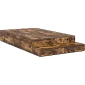 vidaXL Opbergbedframe met lade Rook Eiken 120 cm Bewerkt hout
