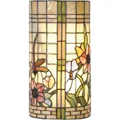 Clayre & Eef Wandlamp HANNAH, dimbaar, multicolor, Woon-/ Eetkamer, Glas, Tiffany, wandlamp
