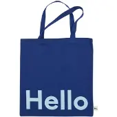 Design Letters Tote bag tas Hello-donkerblauw