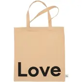 Design Letters Tote bag tas Love-beige