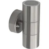 Kanlux S.A. LED wandlamp RVS zilver IP44 - Dubbelvoudig voor 2 LED GU10 spots