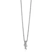 Zinzi zilveren luxe cross-over hanger 18mm witte zirconia ZIH2190