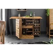 Invicta Handgemaakte barkast MOSAICO 130cm Sheesham hout steenafwerking 3D effect - 39749