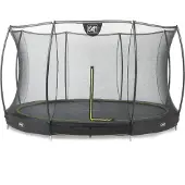 Exit Silhouette inground trampoline ø427cm met veiligheidsnet - zwart