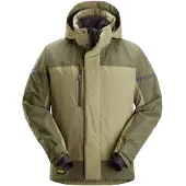 Snickers Workwear 1112 Waterdicht geïsoleerd jack Khakigroen/Donkerkhakigroen maat M heren