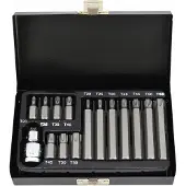 AWTOOLS - TORX Eindstukken Set - 15-delig - Staal S2 - Professioneel