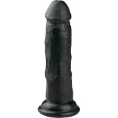 EasyToys - realistische dildo met zuignap (15,5 cm, zwart)