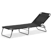Fiam Amigo Sunbed - Ligstoelen en ligbedden Aluminium Black - 035TXALUNE
