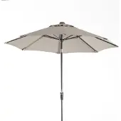 Intratuin Parasol Trinidad Taupe 80+UV D 250 Cm Gerecycled