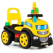 MOLTO Treadpacks Truck With 10 Blocks Mountable Vehicle Geel 12-24 Months Kinderen