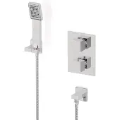 Maxaro Cubic inbouw douchekranenset | Chroom Thermostaatkraan met handdouche 1 stand