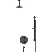 Maxaro Radius Regendouche Inbouw | Zwart chroom 20 cm Regendouche Thermostatisch