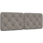 vidaXL Hoofdbordkussen 120 cm stof taupe