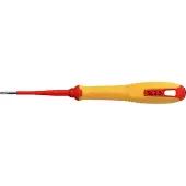 Hultafors VDE Sleuf Schroevendraaier, SL 0,4x2,5 mm x 75 mm voor elektra met geisoleerde kling en greep