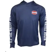 Penn Pro Hooded Uv Long Sleeve T-shirt Blauw 2XL Man