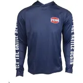 Penn Pro Hooded Uv Long Sleeve T-shirt Blauw S Man