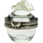 MEA Potje glas met deksel bloem Ø5x7cm